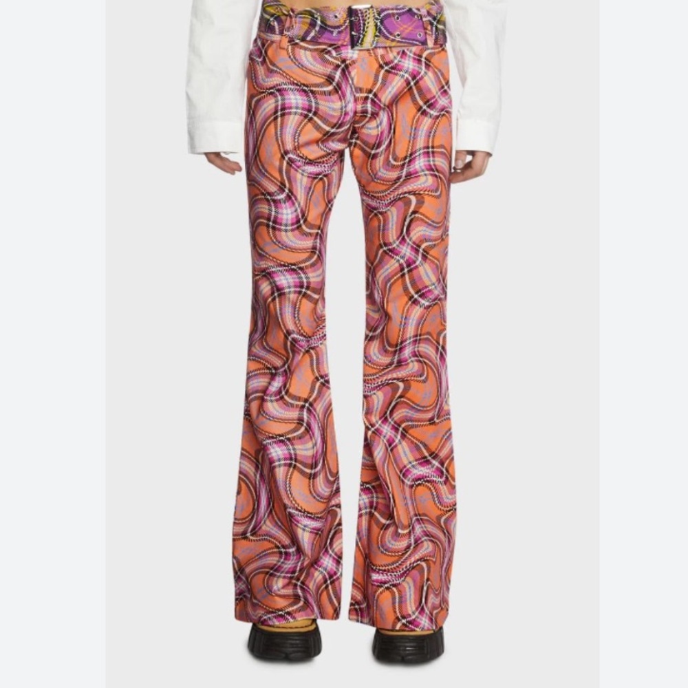 The Ragged Priest Multicolor Swirl Boot Cut Pants